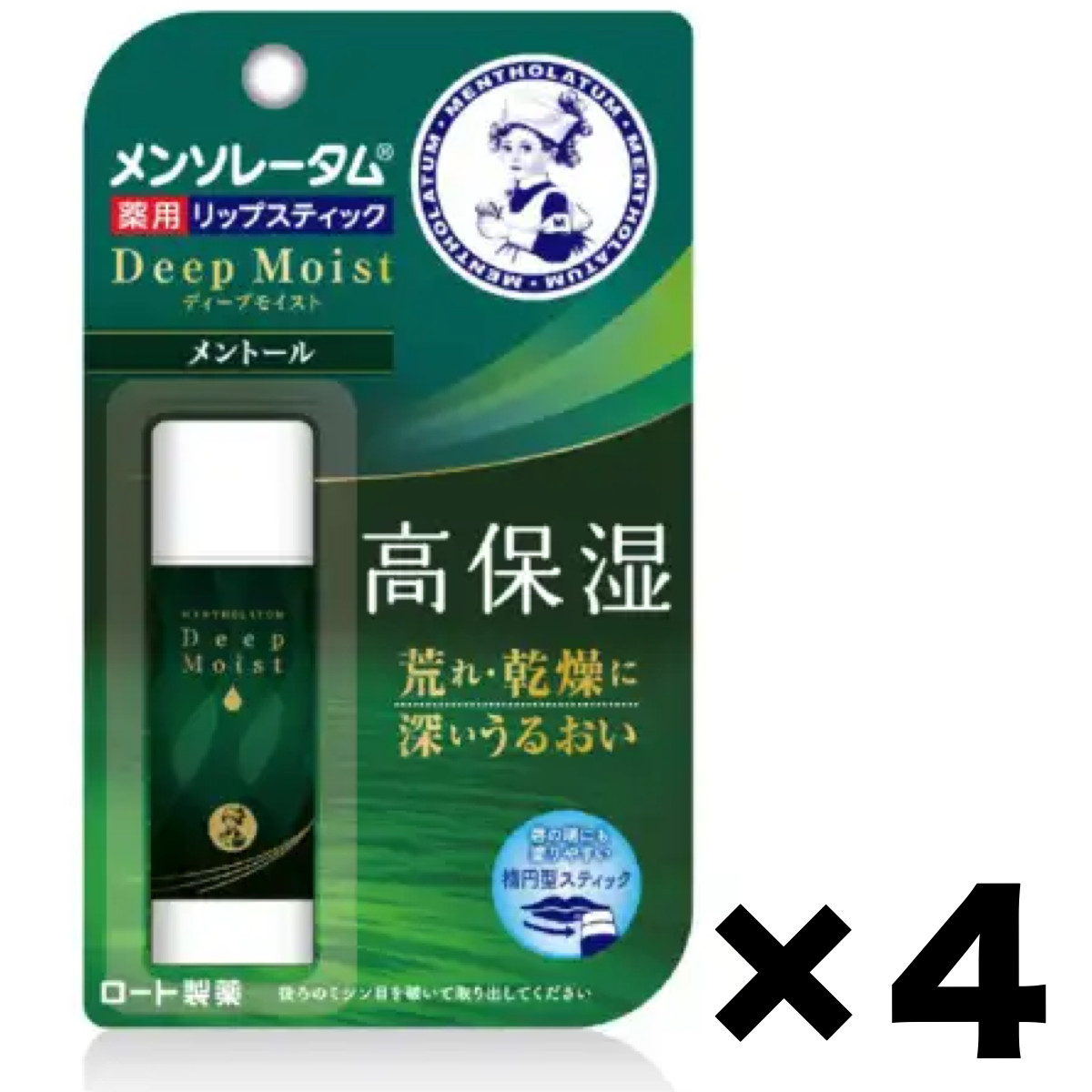 Mentholatum Deep Moist Lip Stick Menthol SPF20 PA+ 4Pack Set 4.5g