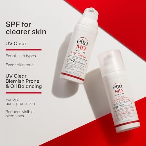 EltaMD UV Clear Face Sunscreen SPF 46, Oil-Free Sunscreen with Zinc Oxide,