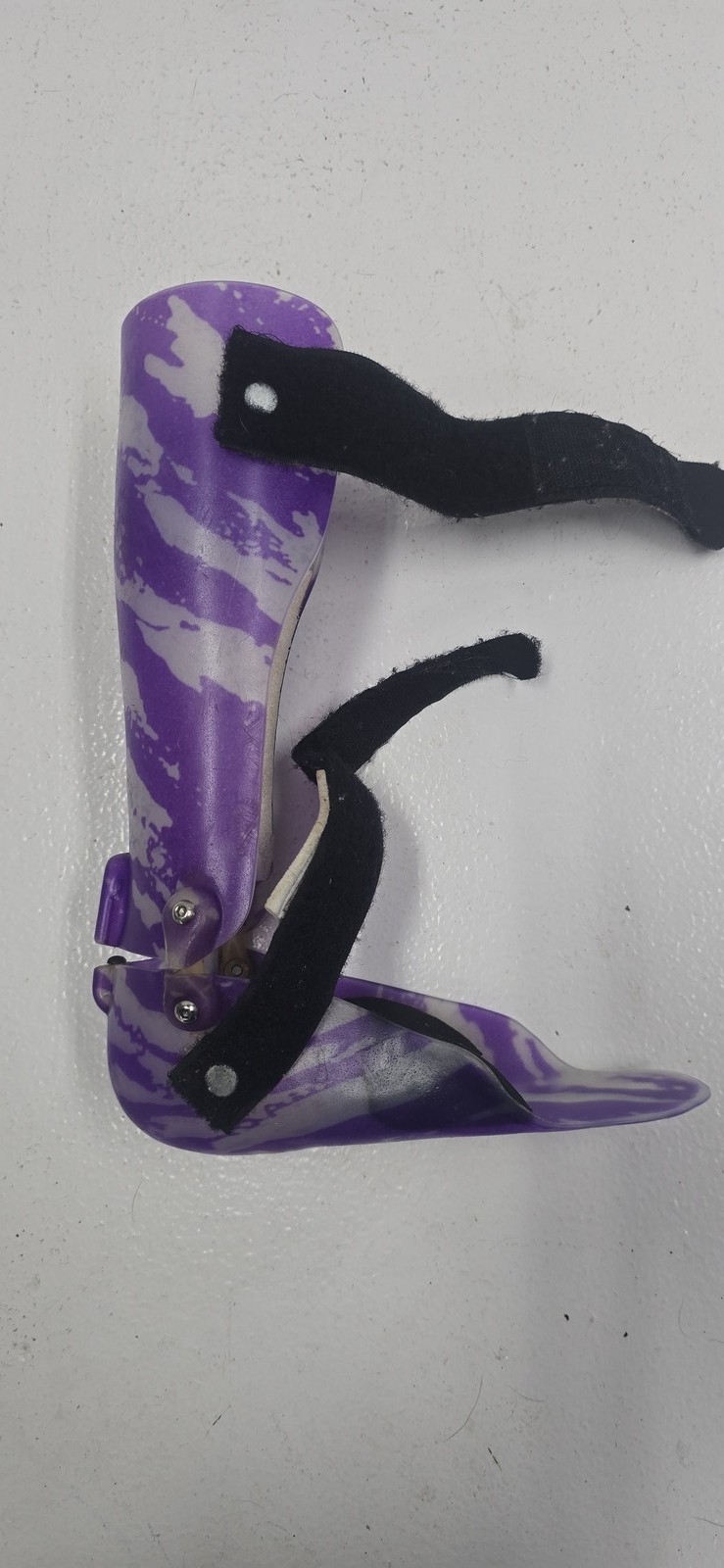 Hinged Ankle Foot Orthosis (AFO) Brace Purple White Marble Pattern Youth Child