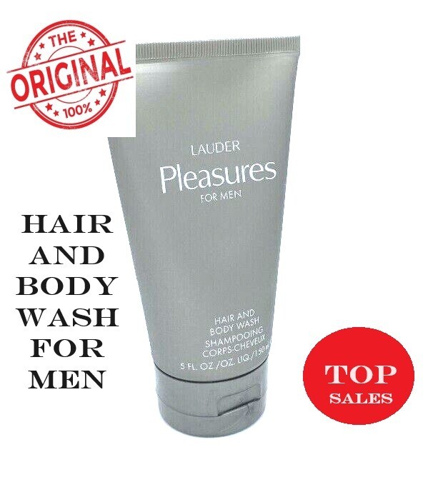 ESTEE LAUDER Pleasures For Men Hair and Body Wash 3.4 oz 🎄 NEW