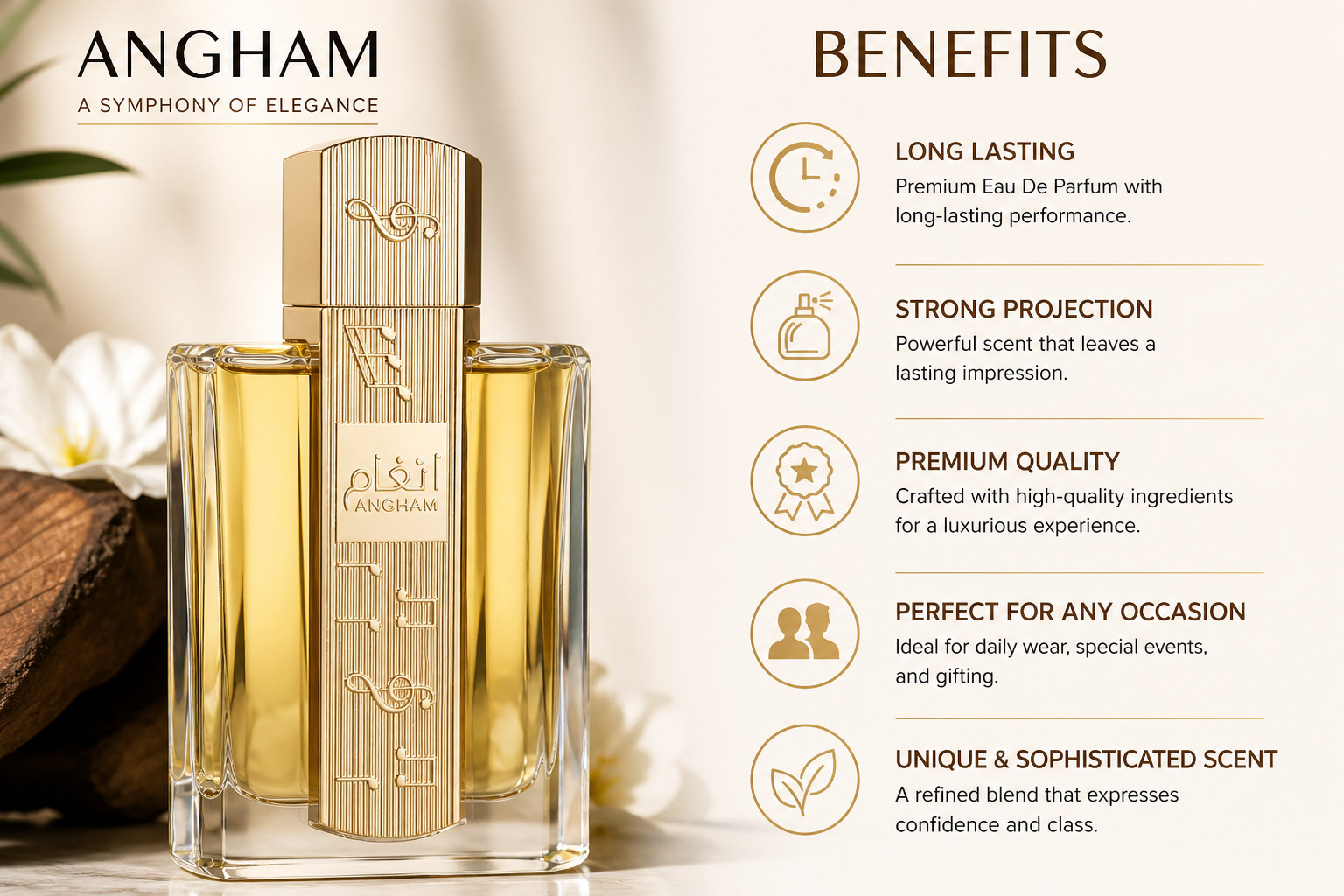 Angham Eau De Parfum 100ml Long Lasting Luxury Perfume Strong Scent