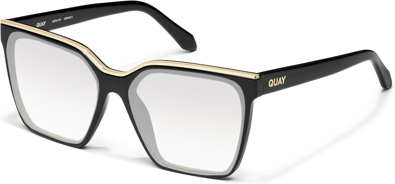 QUAY Australia Level Up Designer Reading Glasses Matte Black Square 60mm