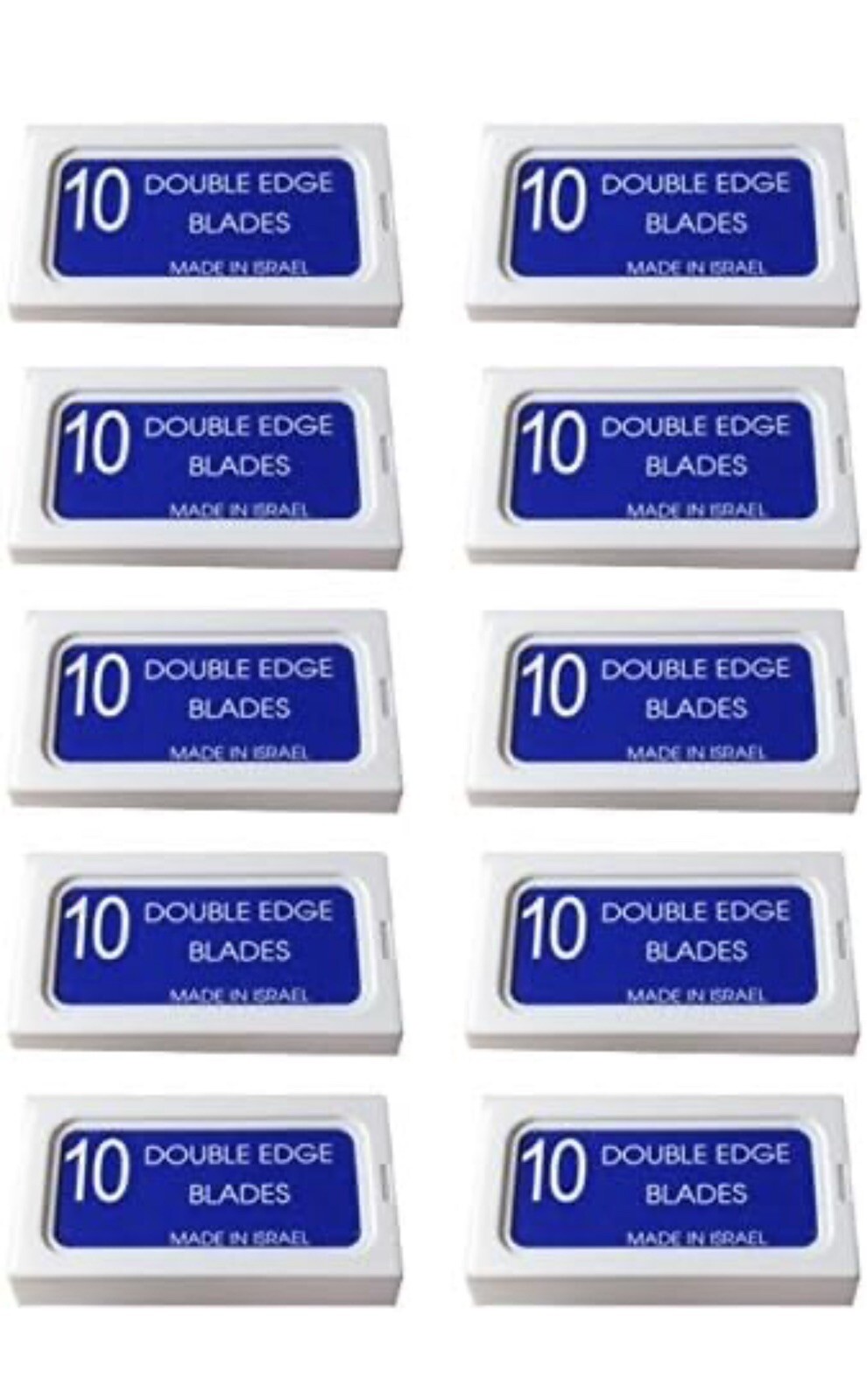 Crystal Platinum Coated Double Edge Safety Razor Shaving Blades Made in Israel
