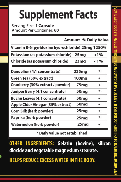 Antioxidant blend supplements – WATER AWAY PILLS 3B – cranberry extract liquid