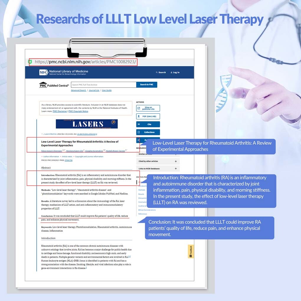 880mW Cold Laser LLLT 650nm 808nm Handheld for Wound Care Back Knee Pain Relief