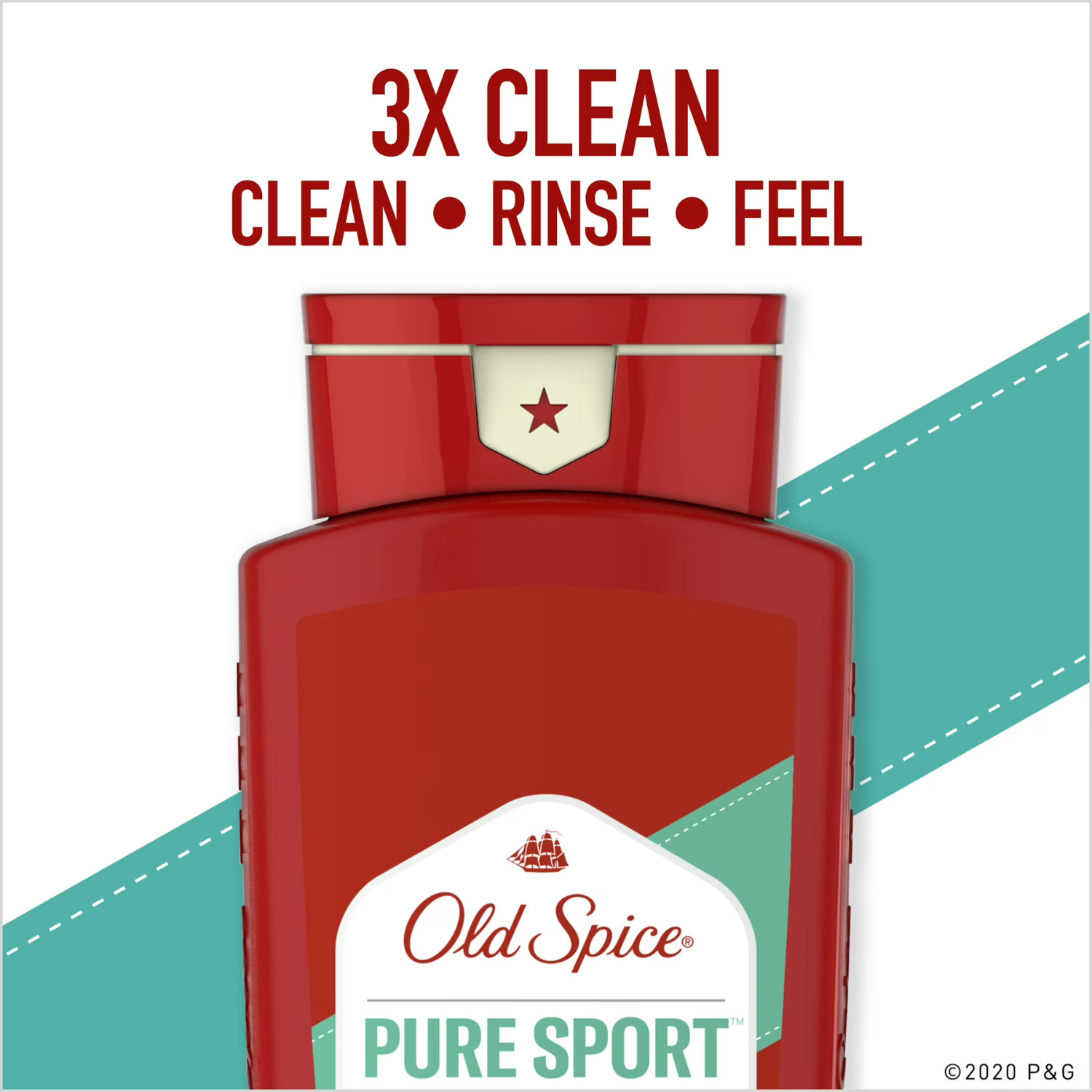 (4 pack) Old Spice High Endurance Men’s Body Wash, Pure Sport Scent, 24 fl oz