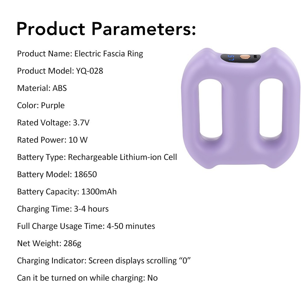 Electric Vibration Fascia Massager Charging Fascia Ring Portable Waist Massager