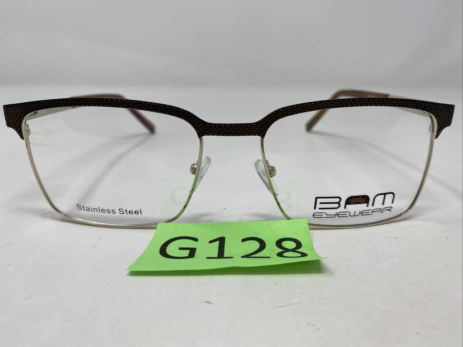 BAM Eyewear BAM 525 BROWN 59-19-150 Brown/Gold Full Rim Eyeglasses Frame G128