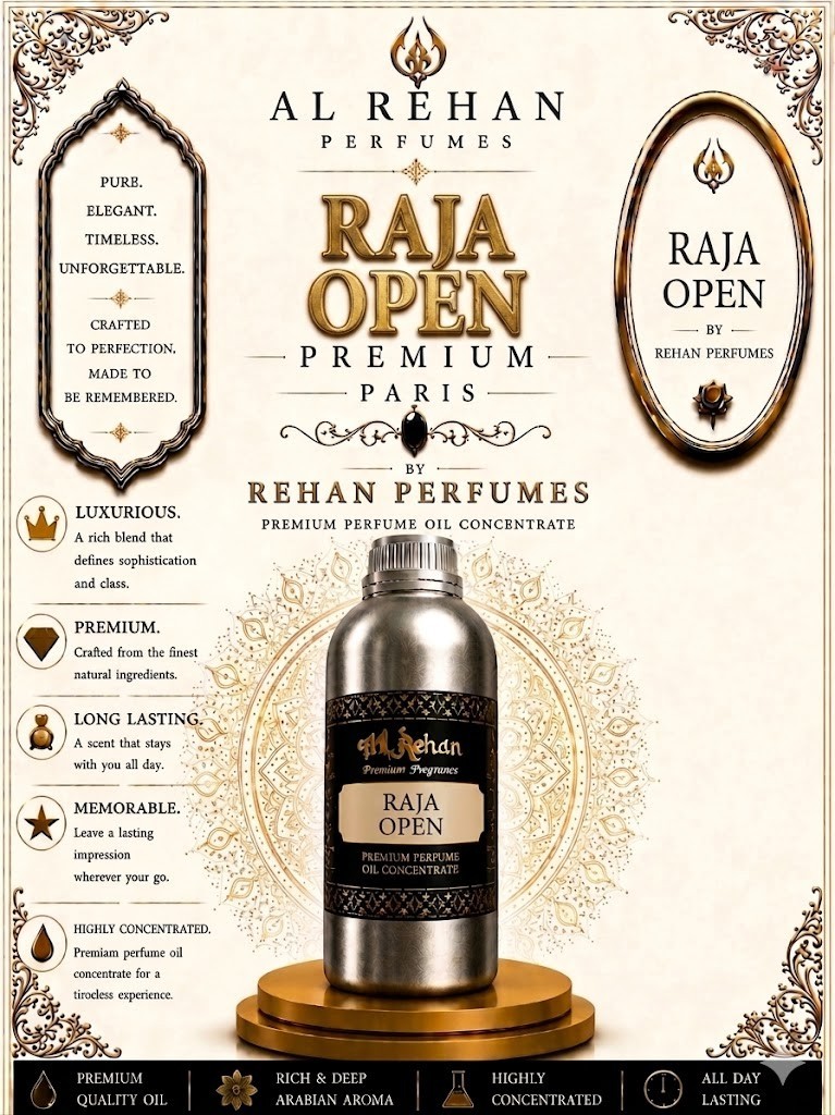 Al Rehan Perfumes Raja Open Premium Attar Perfume Oil Best Long Lasting Scent