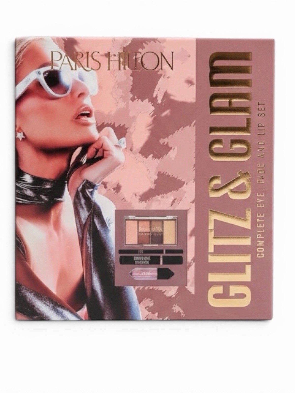 Paris Hilton Glitz & Glam Makeup Set Eye Face Palette Mascara Lip Oil SPF 15 New