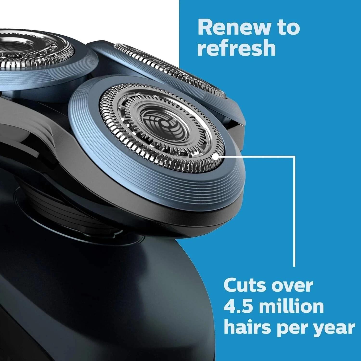 SH60 Norelco Replacement Heads For Philips Series 6000 Shaver Blades Pack of 3
