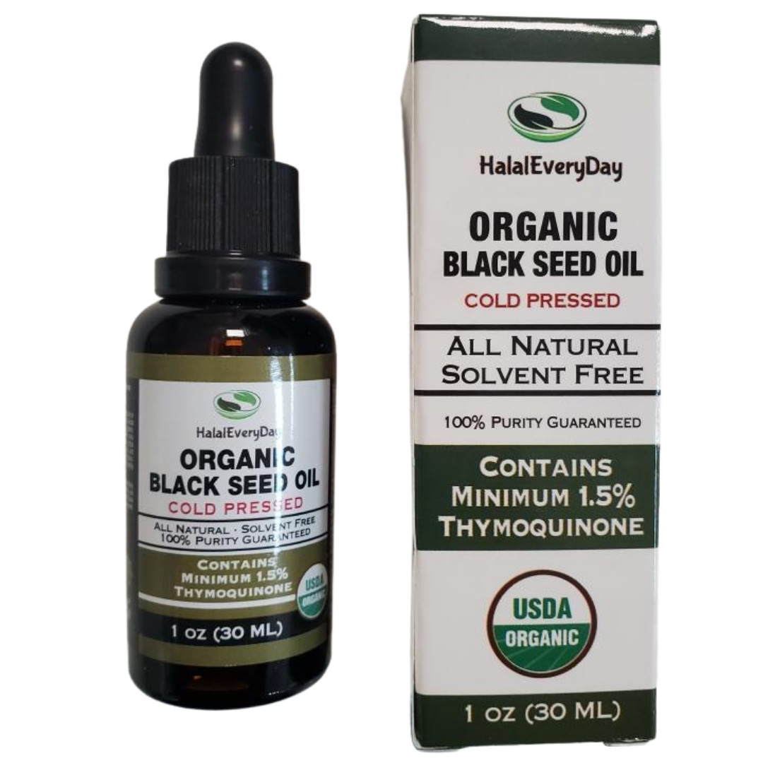 Black Seed Oil 1 oz – USDA Organic 100% Pure Cold Pressed Cumin Nigella Sativa