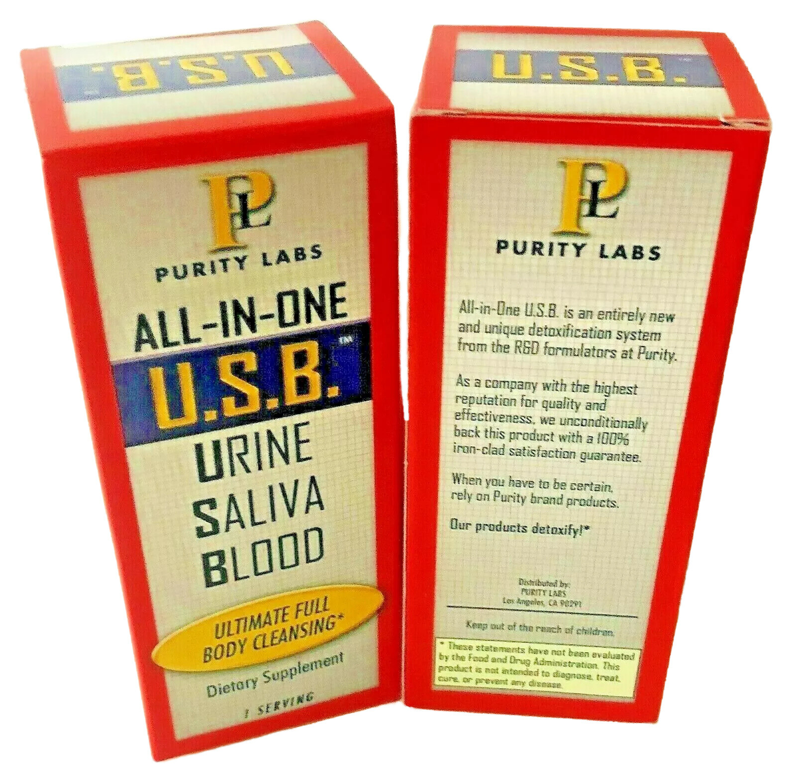 Purity Labs USB ALL-IN-ONE Full Body Cleanse (x2 Bottles) *Free Shipping*