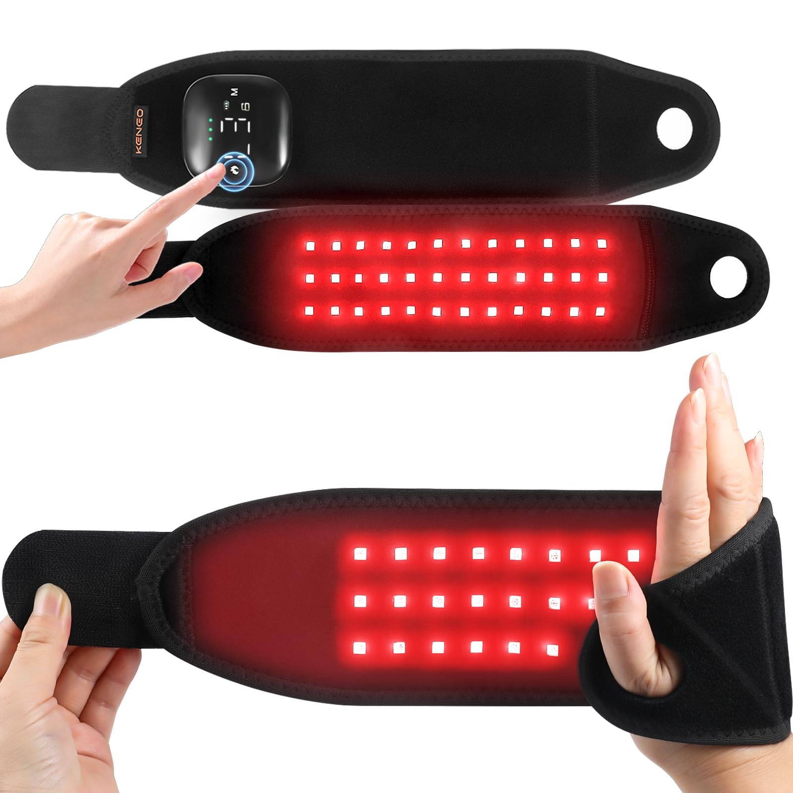 Keneo Red Light Therapy Wristband for Hand Wrist, 660nm 850nm Near Infrared…