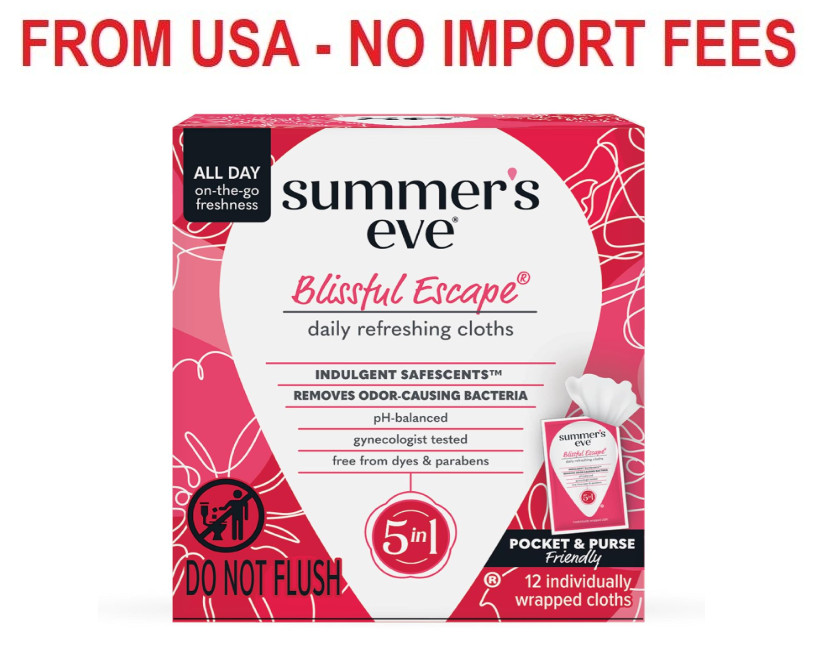 Summer’s Eve Blissful Escape Feminine Wipes, Gentle pH-Balanced Formula Helps Co