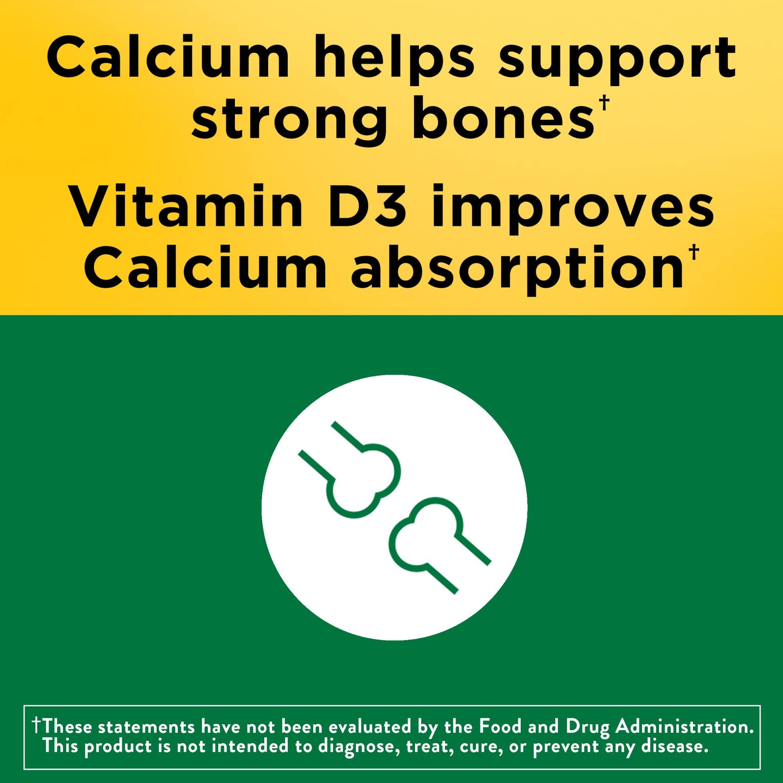 Nature Made Calcium 600 mg with Vitamin D3 for 60 Count (Pack of 1), 60