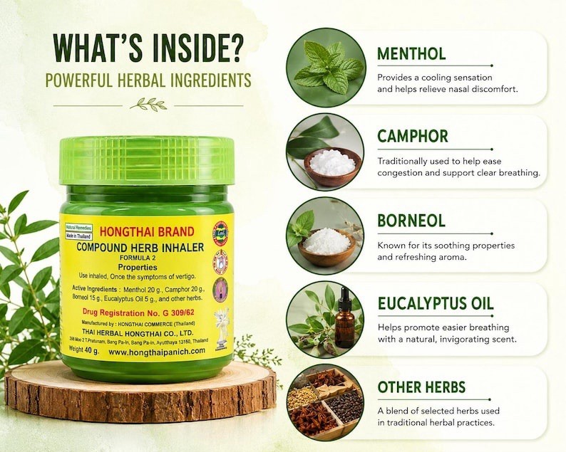 New & Sealed! Traditional Thai Herbal Inhaler (Pack of 3)