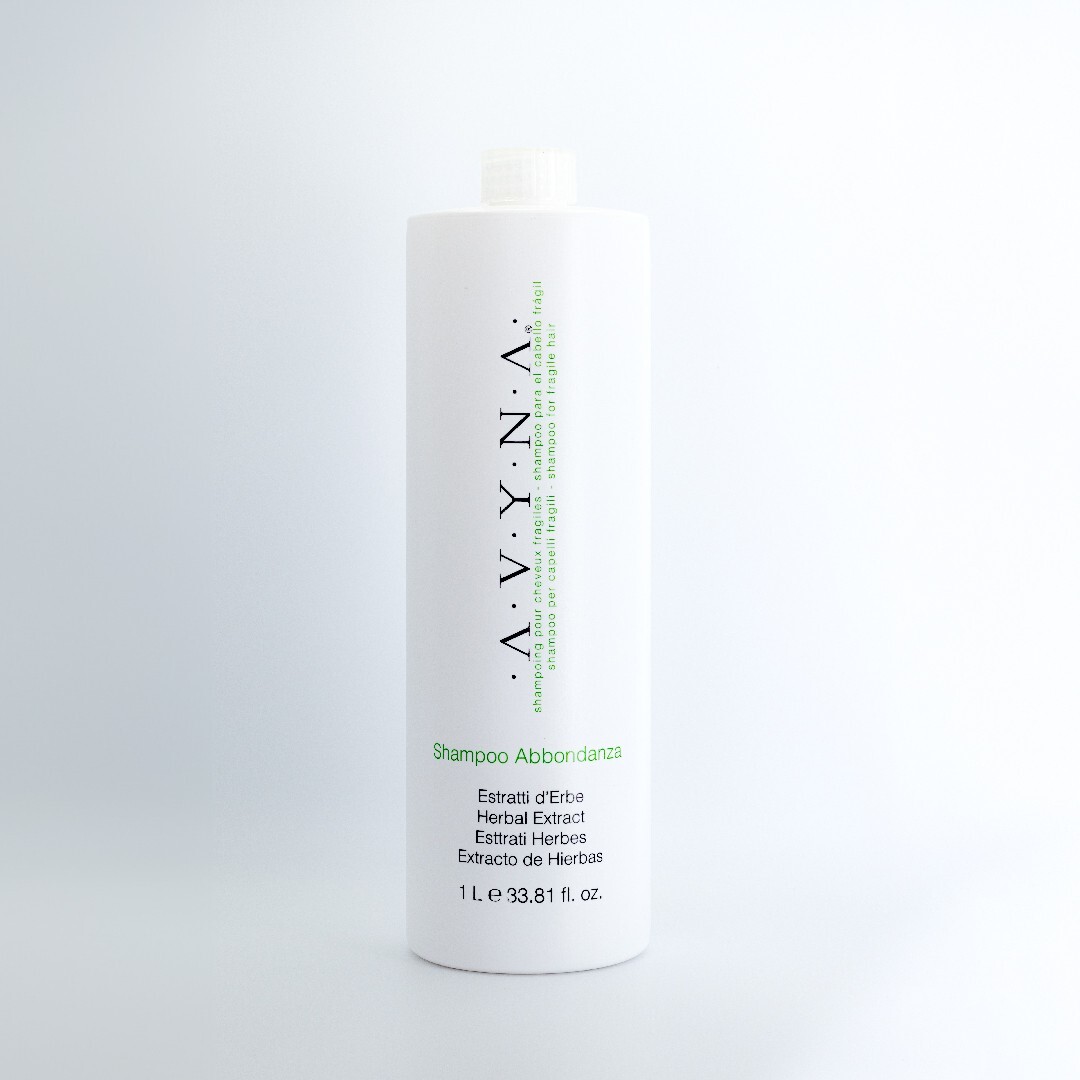 AVYNA Shampoo ABBONDANZA 33.81 Oz Herbal Extract Prevent Hair Loss Made In Italy