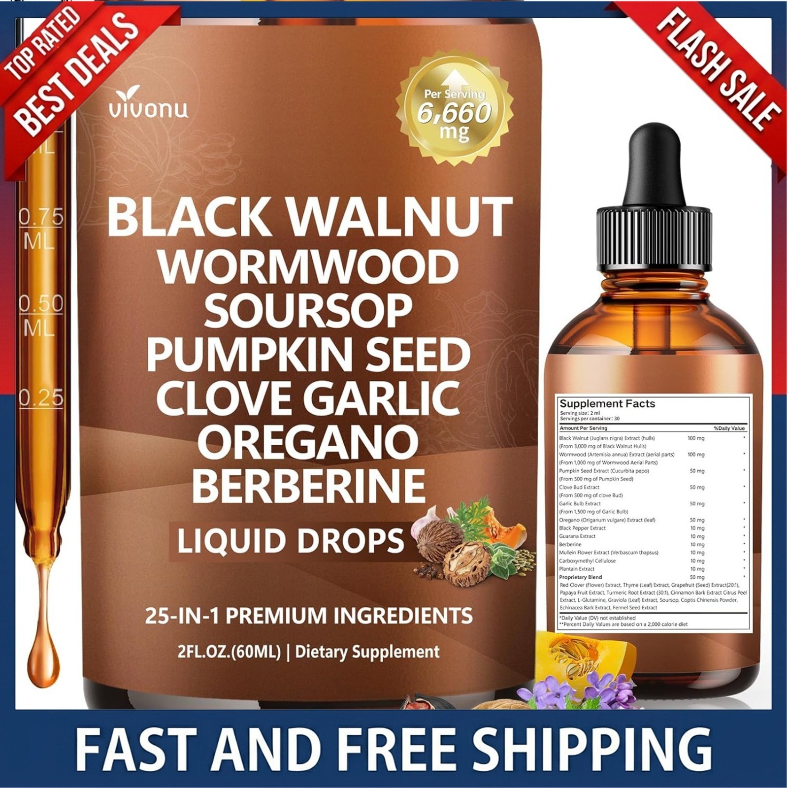 Parasite Cleanse Tincture/Extract-Wormwood,Black Walnut Hull, Clove,Best Quality