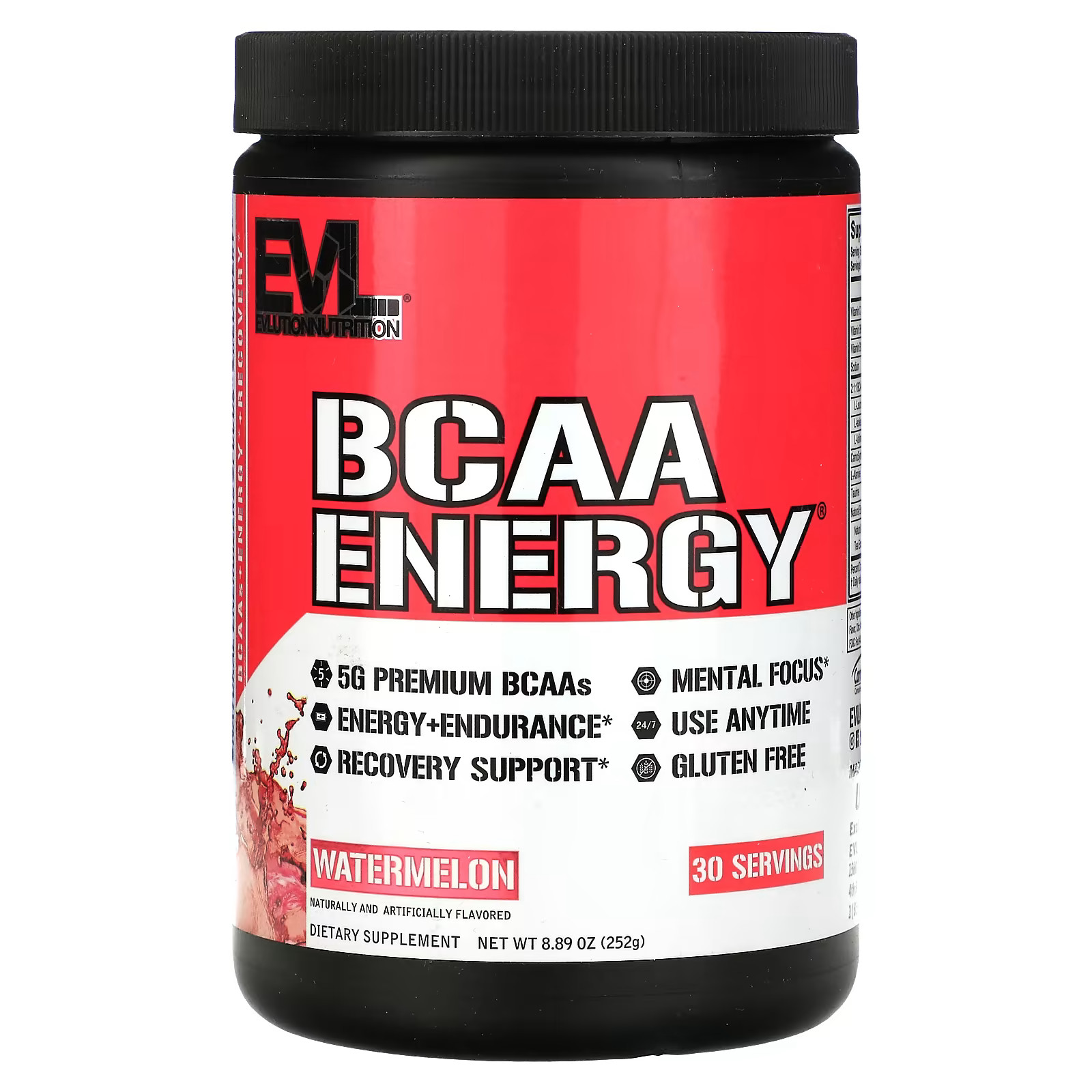 2 X EVLution Nutrition, BCAA ENERGY, Watermelon, 8.89 oz (252 g)