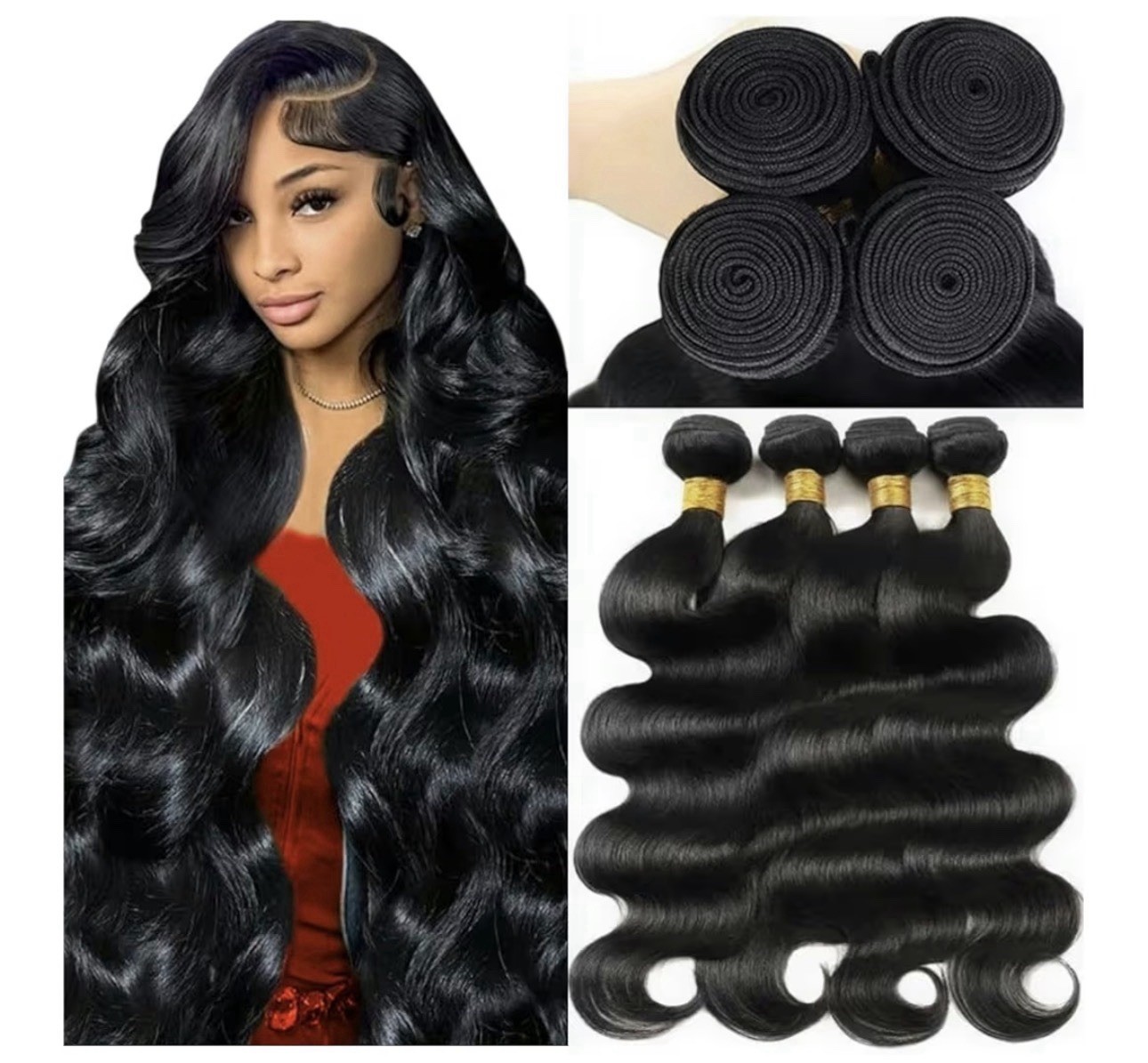 12A Human Hair Bundles 20 22 24 26 Inch Body Wave Bundles Human Hair 100%