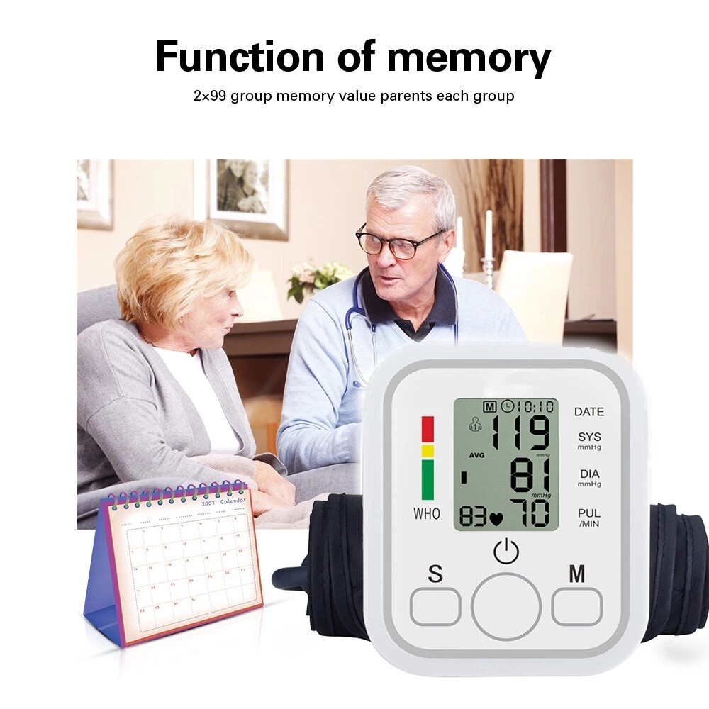 Digital Automatic Blood Pressure Monitor for Upper Arm with Heart Rate