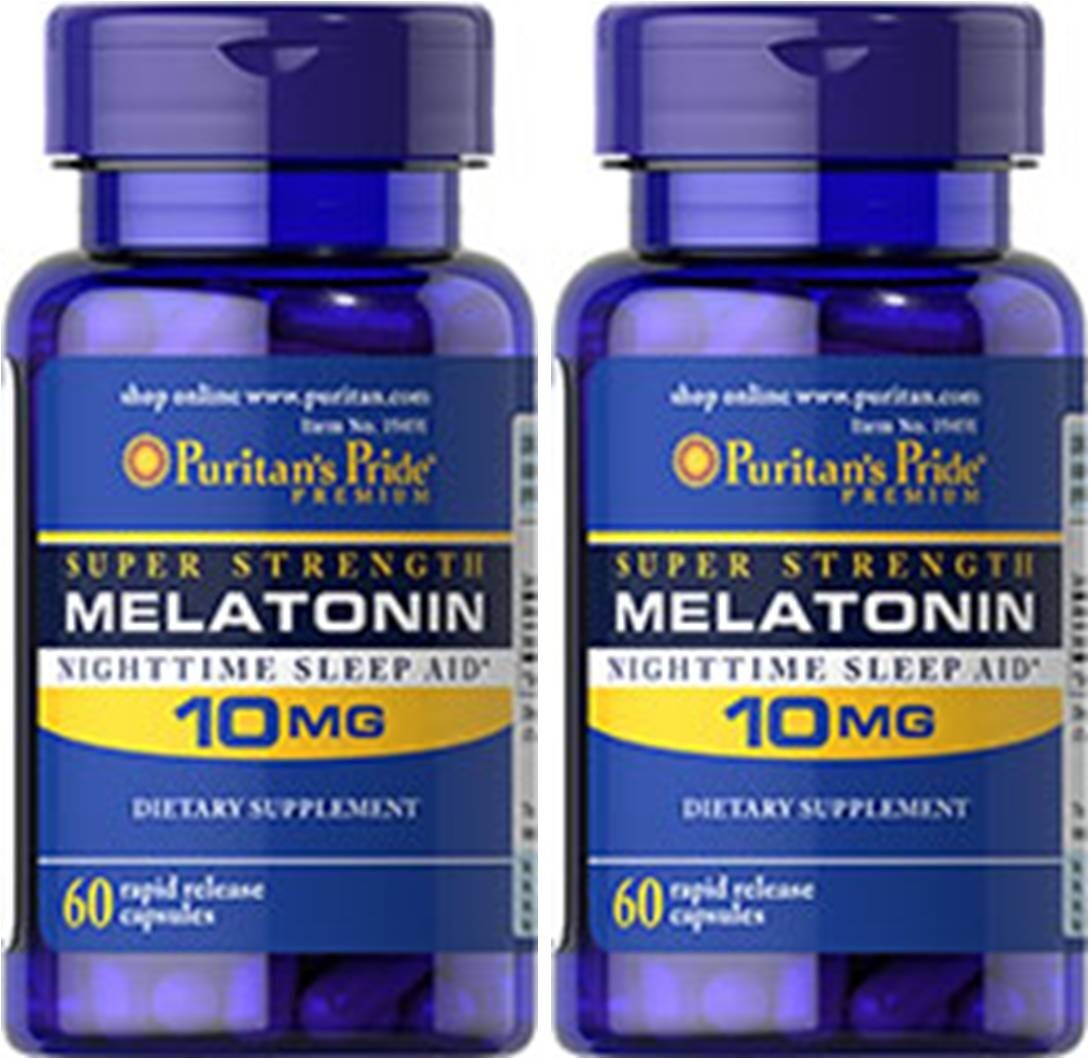 Melatonin 10Mg 3 Bottles X 60 Caps=180 rapid release capsules made in USA 2026