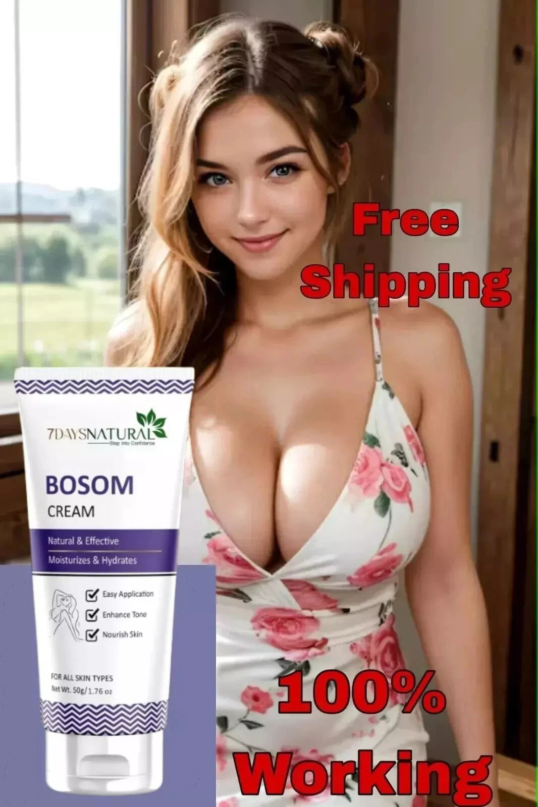 7 Days BREAST ENHANCEMENT ENLARGEMENT CREAM PERMANENT BREAST GROWTH (50 gram)