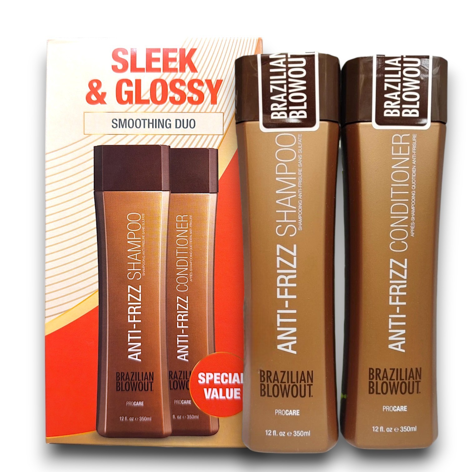 Brazilian Blowout Anti-Frizz Shampoo & Conditioner 12oz In Box Sealed