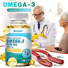 Omega 3 Fish Oil – with EPA & DHA, Supports Nervous System, Skin and Hair Health