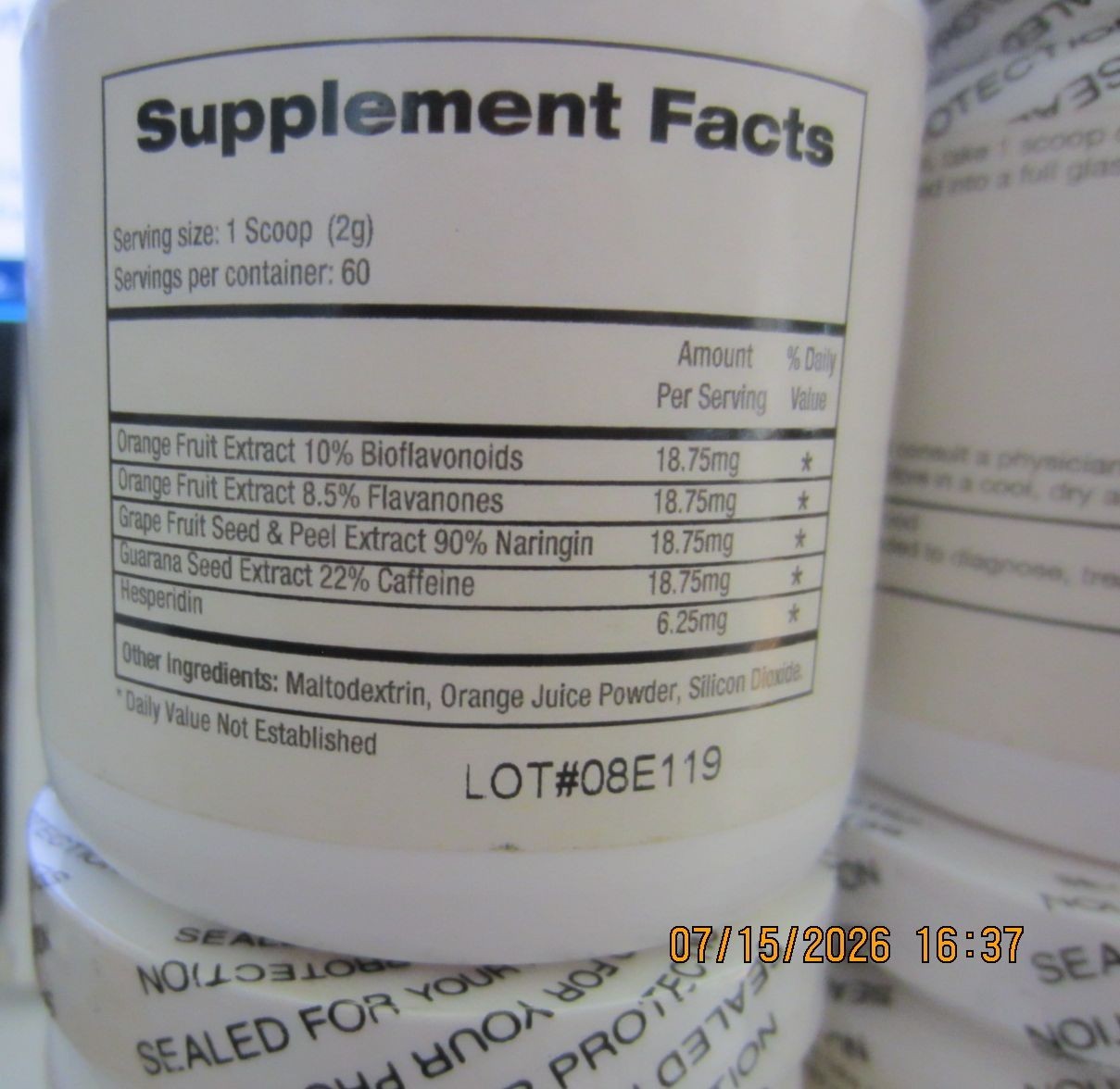 (Lot of 4) Evapofat Weight Loss & Energy Management Supplement 120g each