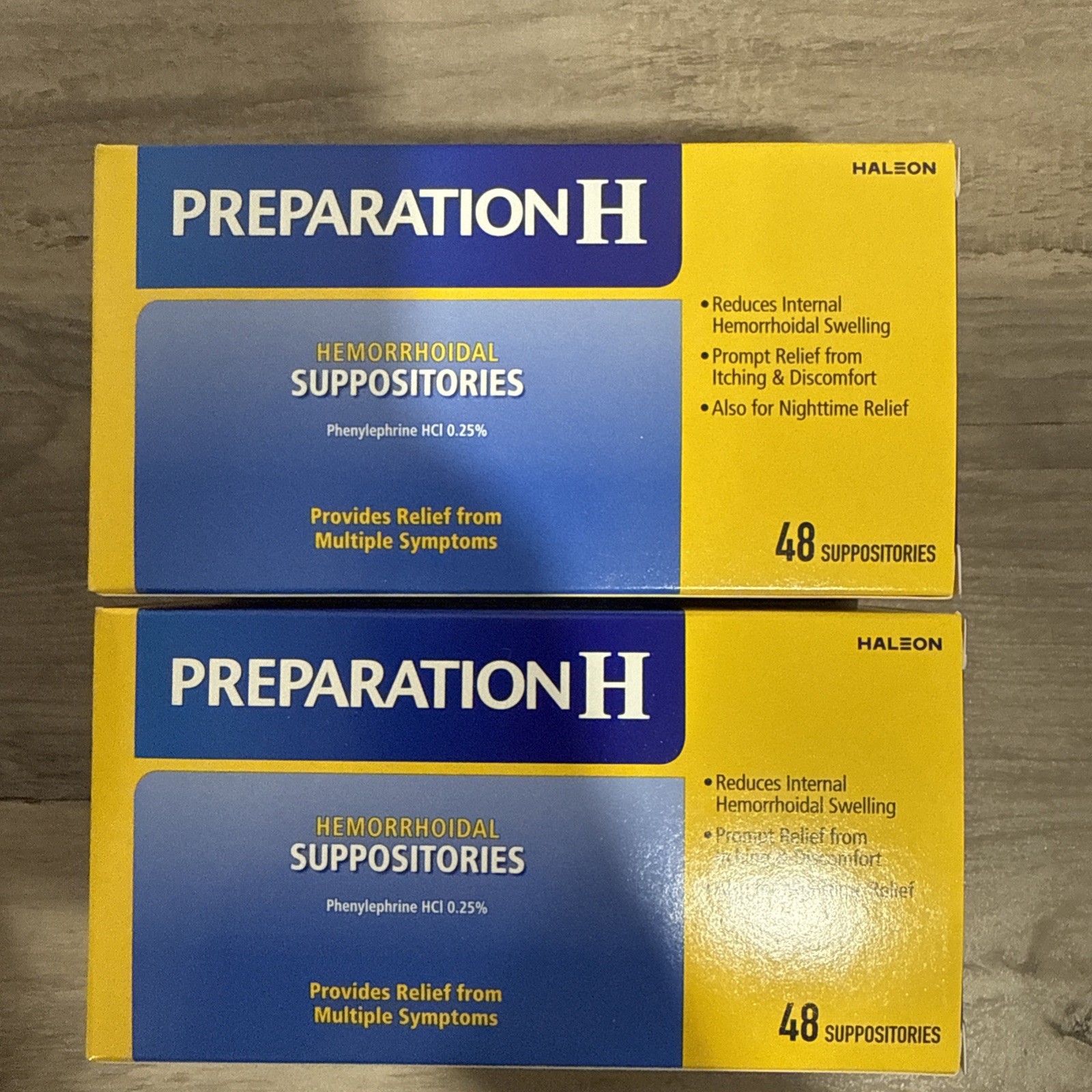 2 Boxes Preparation H Hemorrhoid Symptom Treatment Suppositories Exp3-28