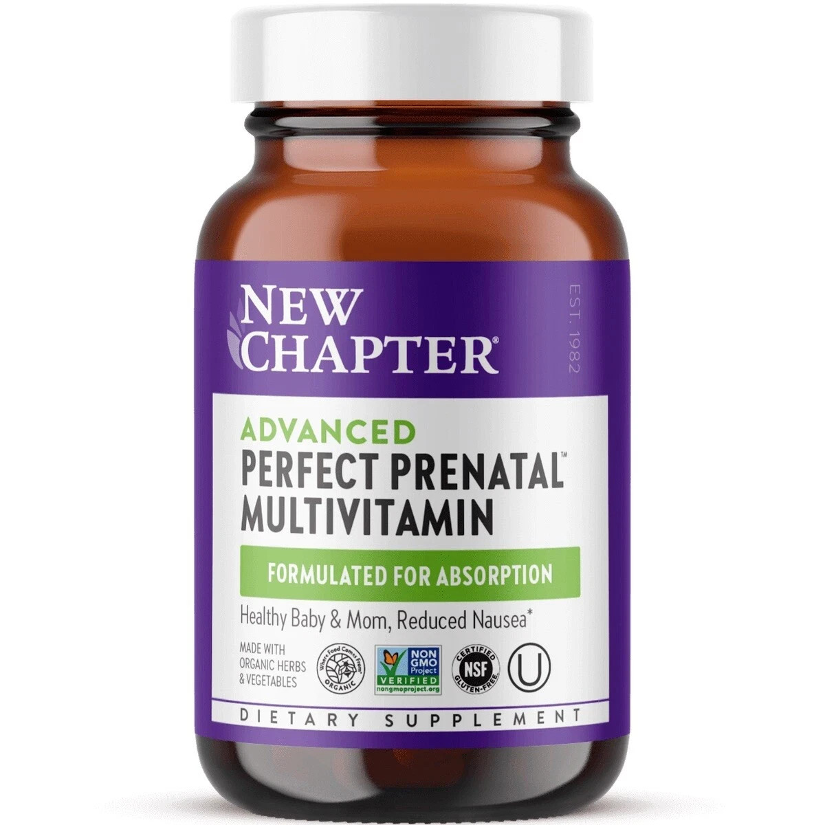 NEW CHAPTER PERFECT PRENATAL ADVANCED MULTIVITAMIN – Exp 06/2026+ – 96 Tablets