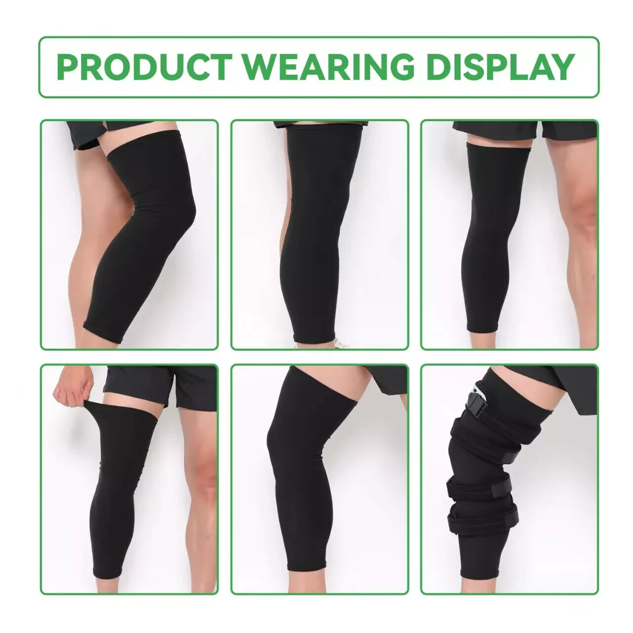 Knee Brace Undersleeve for Men & Women, Leg Sleeves for for Under Brace