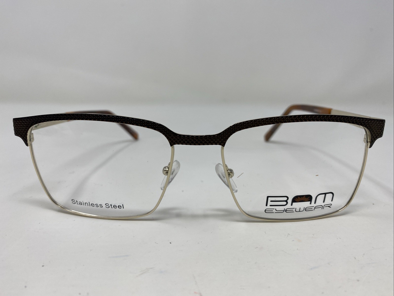 BAM Eyewear BAM 525 BROWN 59-19-150 Brown/Gold Full Rim Eyeglasses Frame O481