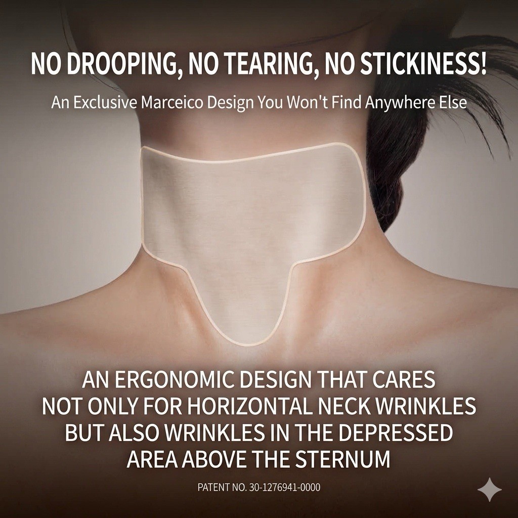 FedEx:9box MARSHIQUE Wrinkle Repair Hydrogel Neck Patch 4Sheets x 9Box(12Sheets)