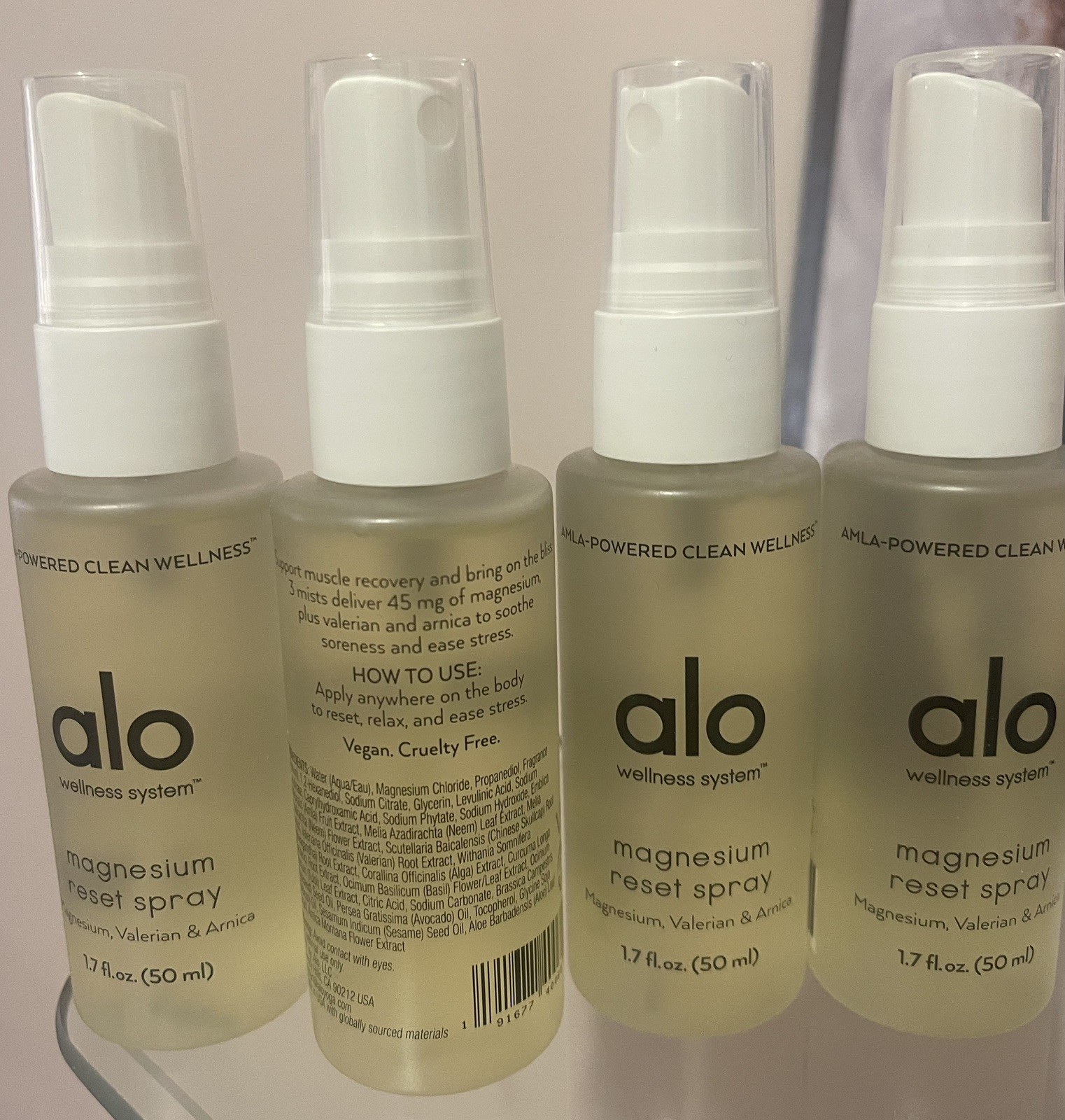 Alo Yoga Magnesium Reset Spray Travel Size 0.7 fl oz (20 mL) NEW Lot of 4