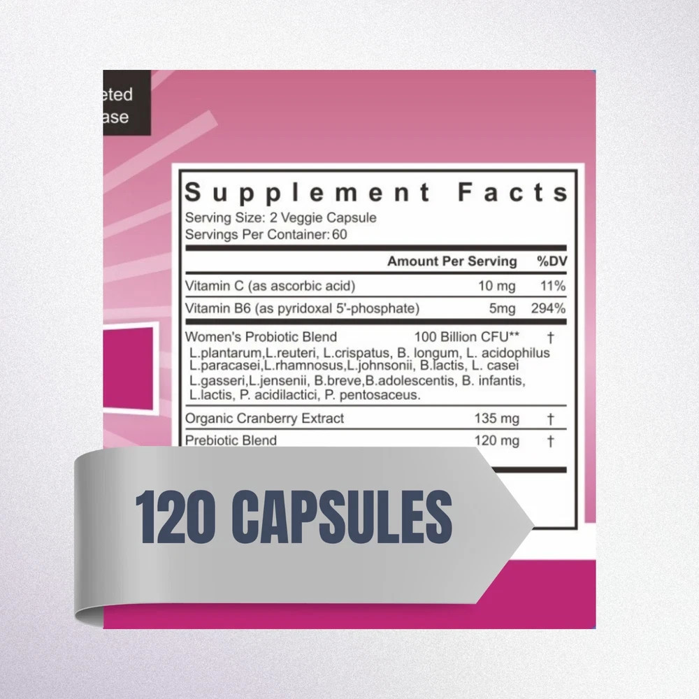 Garden Of Health Womens Probiotics 100 Billion CFU 18 Strains Immune 120-Capsul