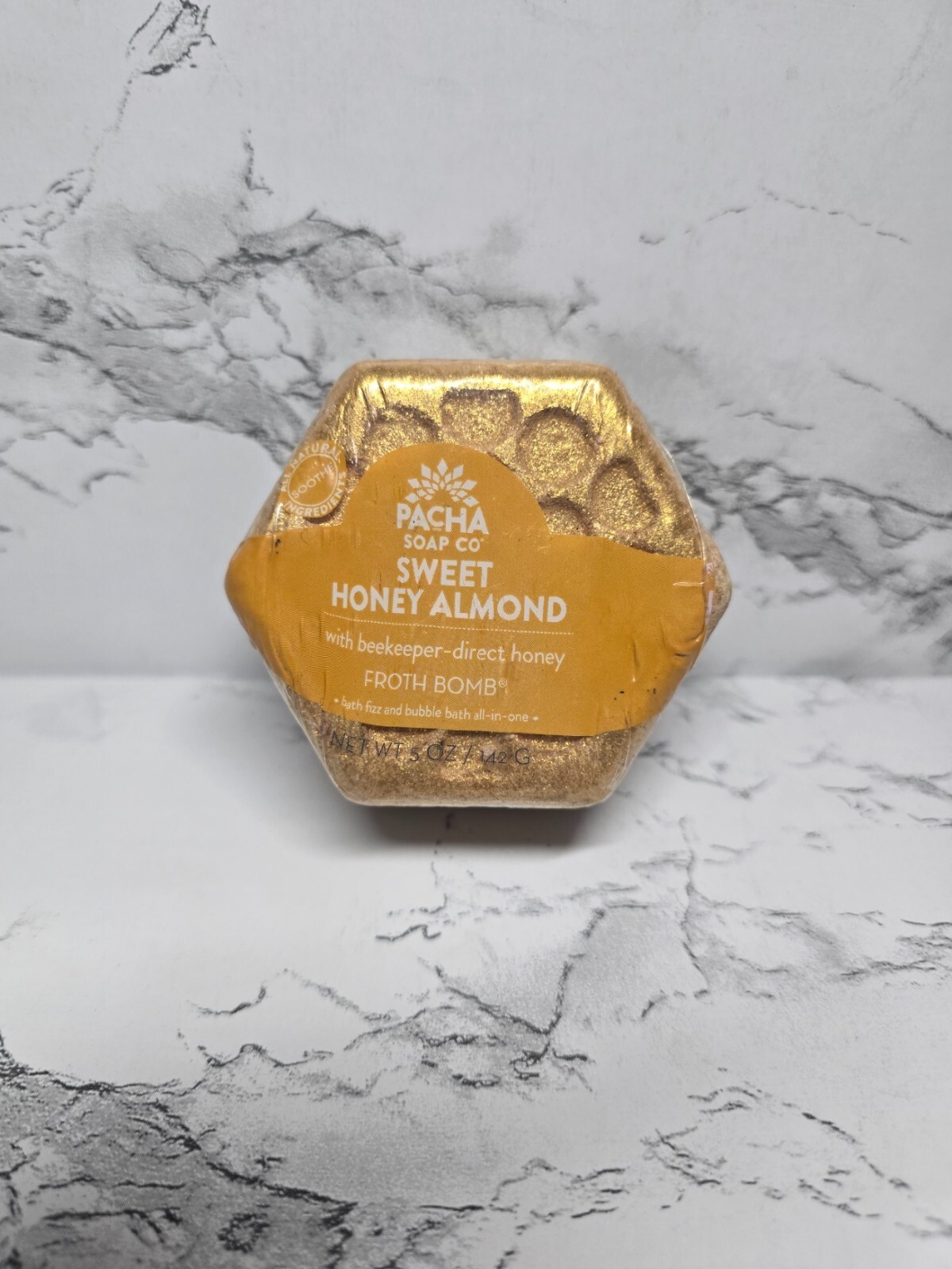 Pacha Soap Co Sweet Honey Almond Froth Bomb Bath Fizz & Bubbles Sealed