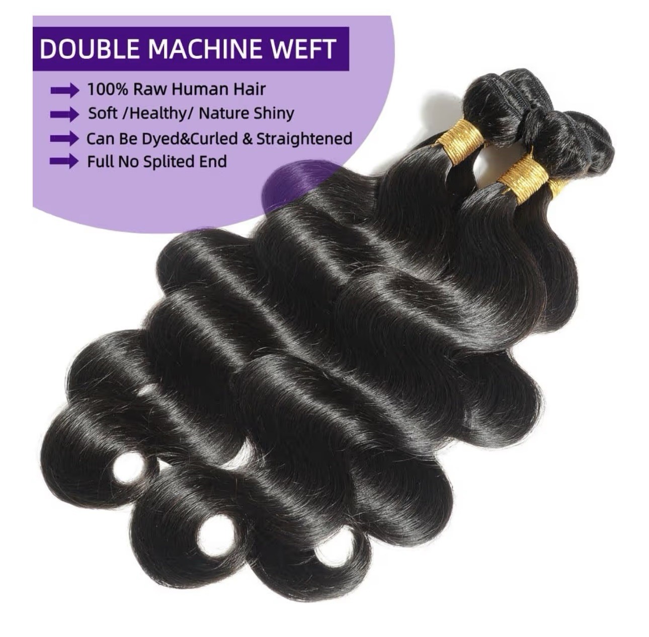 12A Human Hair Bundles 20 22 24 26 Inch Body Wave Bundles Human Hair 100%