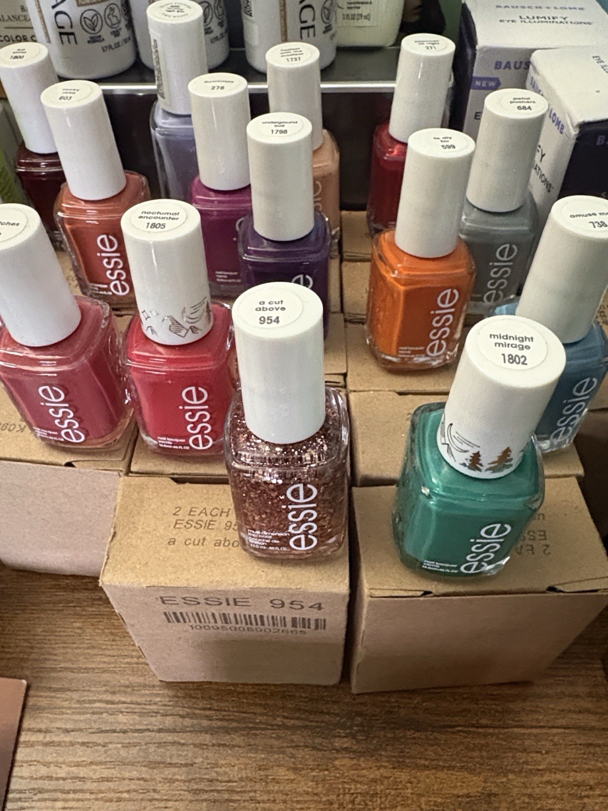 15 essie Nail Polish Lot Multiple Bottles Assorted Multicolor Glitter Shades