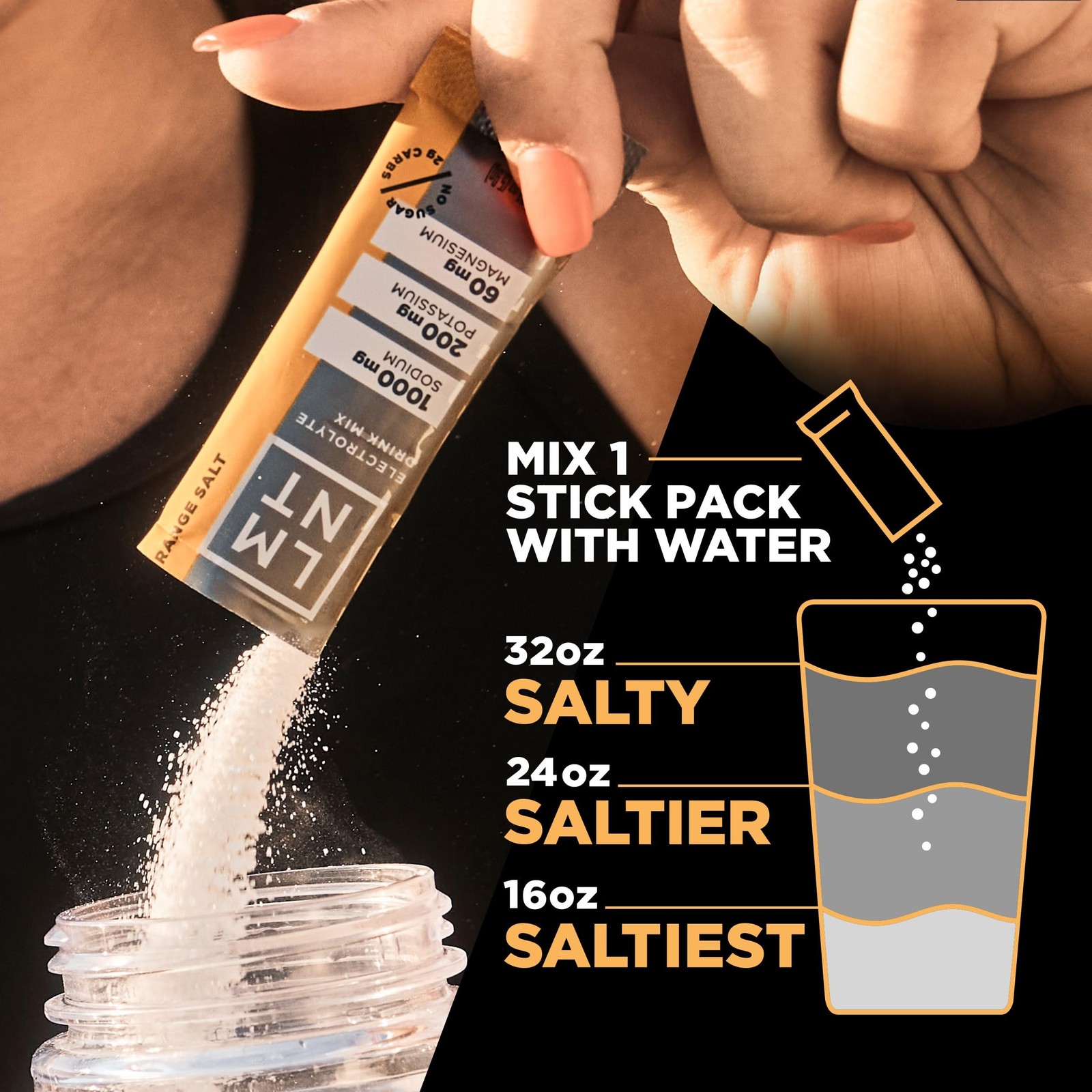 LMNT Zero Sugar Electrolytes – Orange Salt | Drink Mix | 30-Count 30 Count