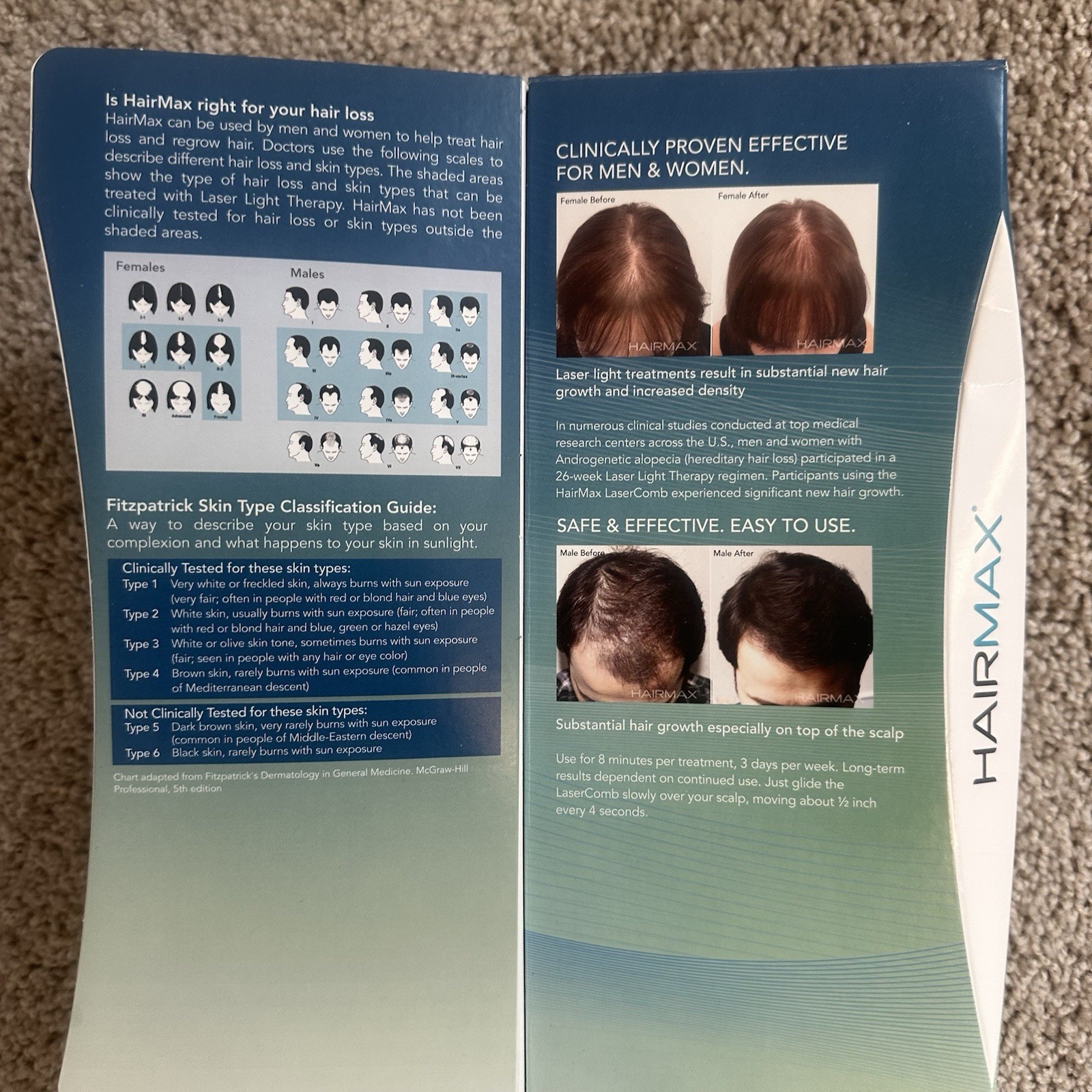 Hair Max Pro 12 Laser Comb Hair Growth Laser Light Device