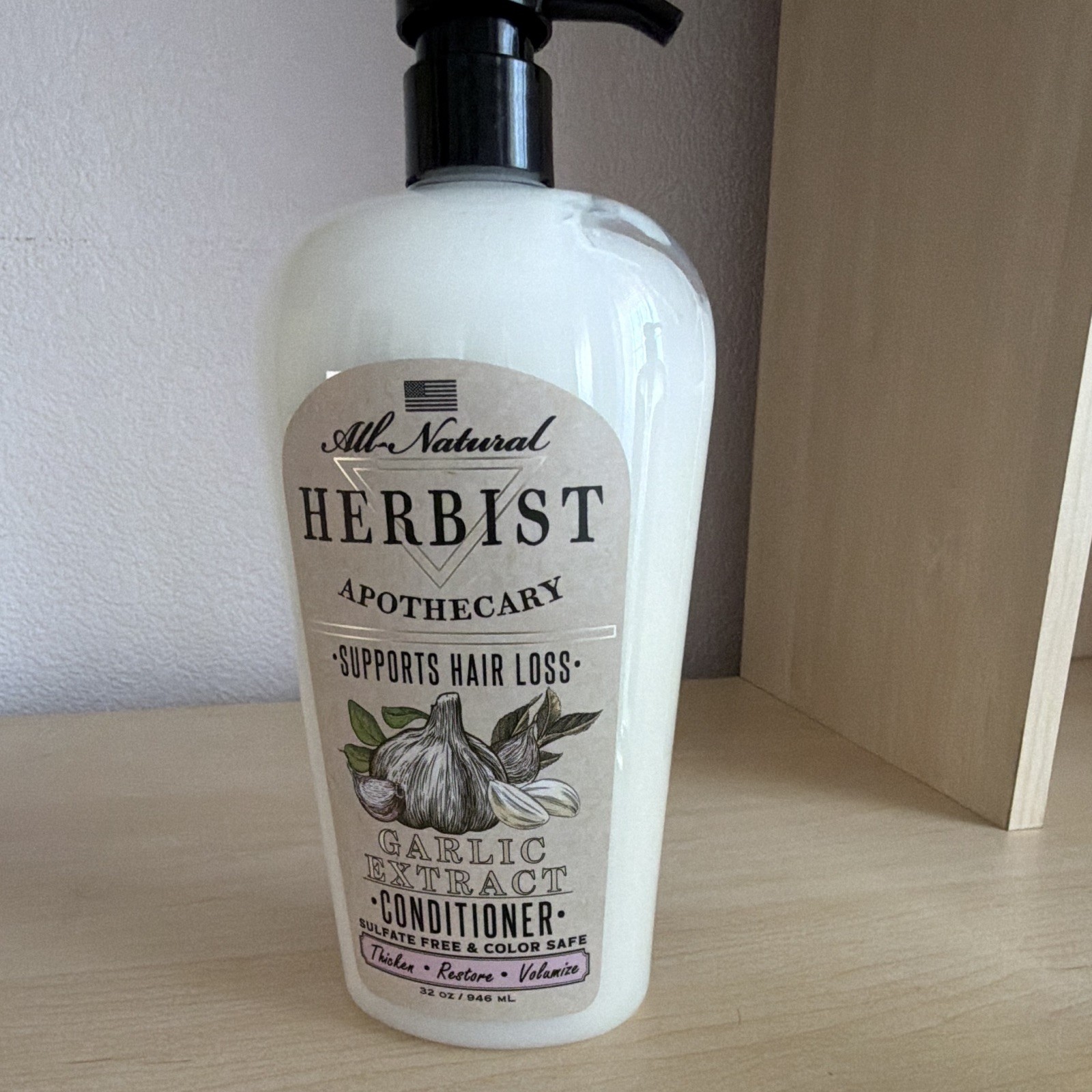 Herbist Apothecary Garlic Extract Conditioner Sulfate-Free Color Safe 32 oz