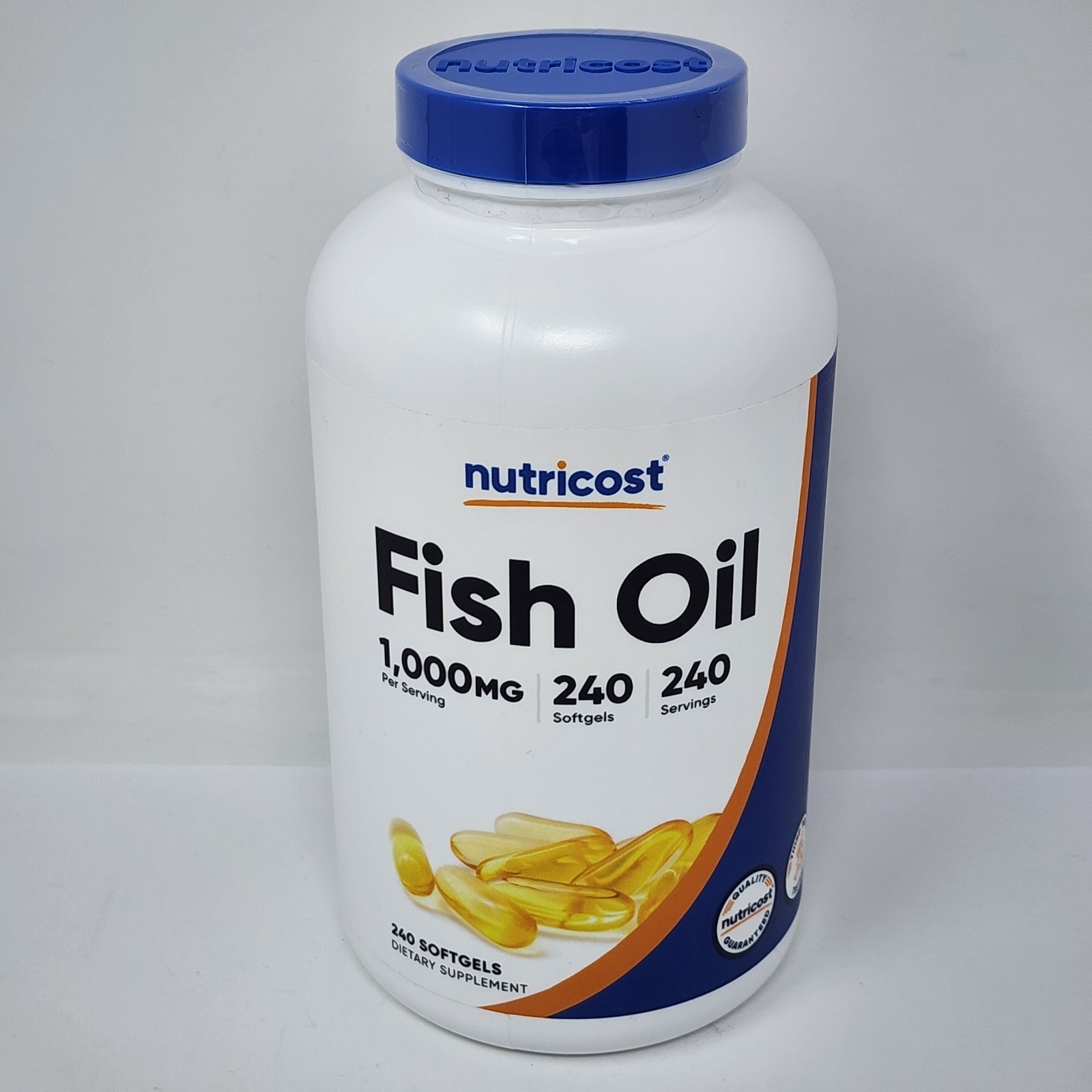 Nutricost Fish Oil 1000 mg, 240 Softgels, 240 Servings, Exp 02/2028