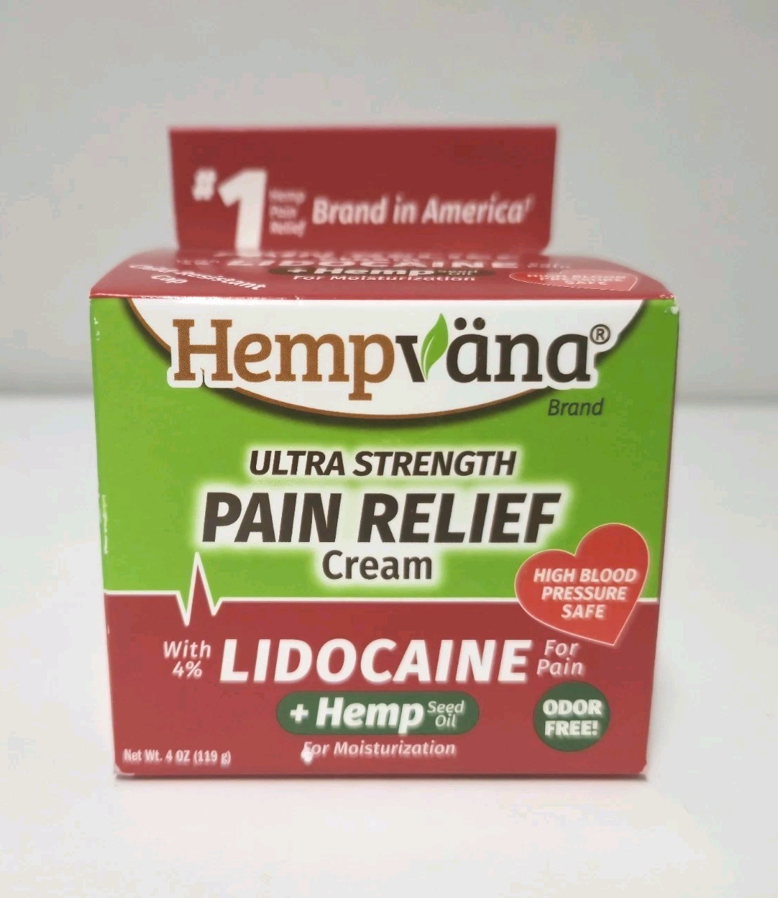 Hempvana Ultra Strength Relief Cream Odor-Free + Hemp Seed Oil 4oz EXP 03/2027