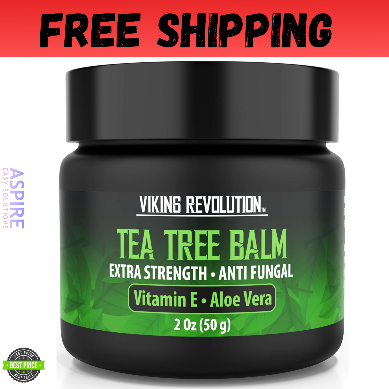 Tea Tree Oil Antifungal Cream Super Balm Athletes Foot,Eczema,Jock Itch,Ringworm