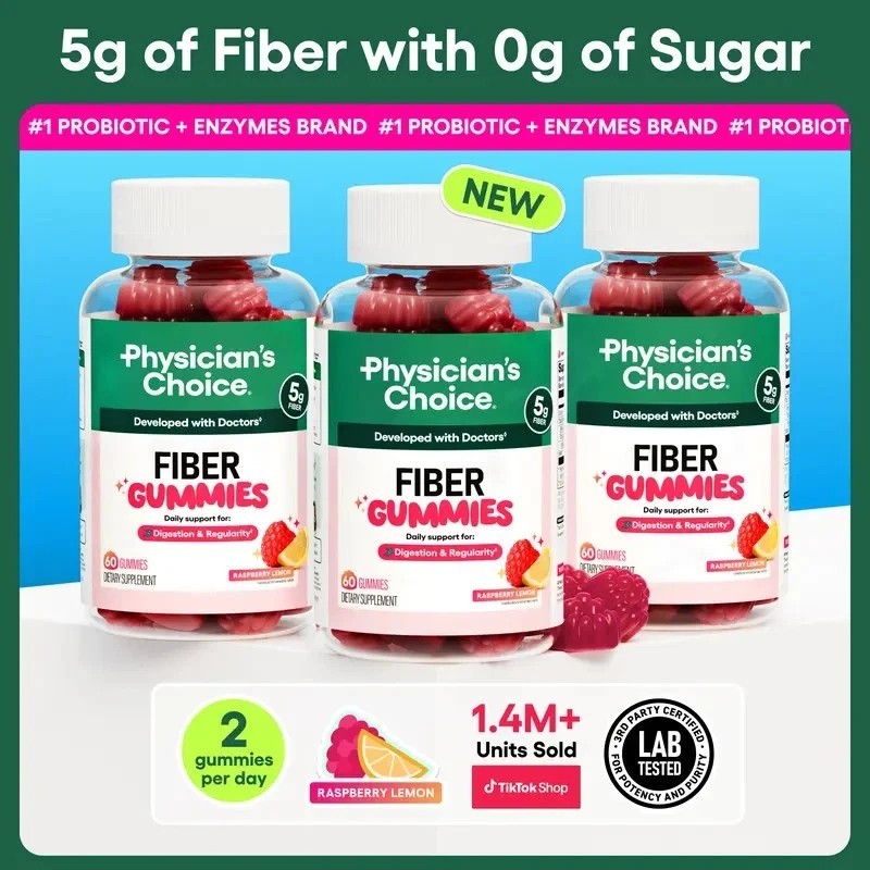 Physician’s Choice Fiber Gummies 3-Pack: Digestive Health & Regularity