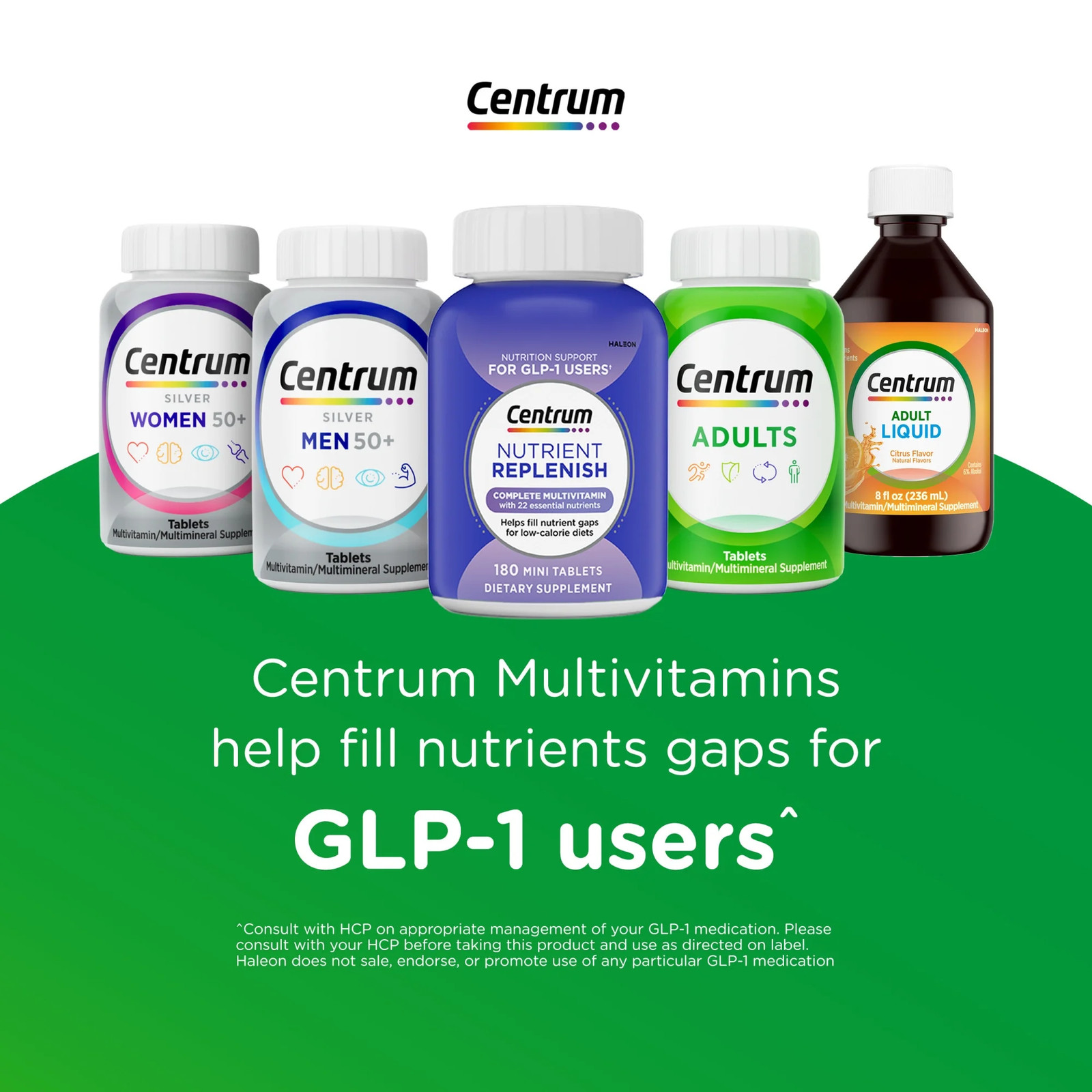 Centrum Women Multivitamin with Vitamins A, B, C, D3 & E with Iron, 100 Count