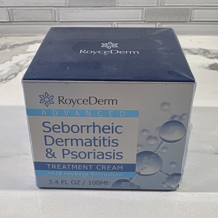 *BRAND NEW* RoyceDerm Advanced Seborrheic Dermatitis & Psoriasis Cream 3% 3.4 oz